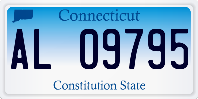 CT license plate AL09795