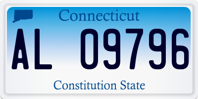CT license plate AL09796