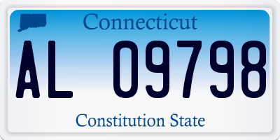 CT license plate AL09798