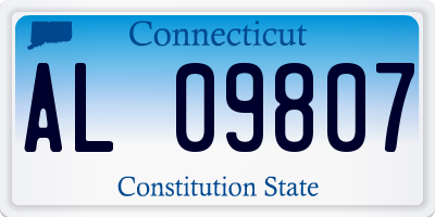 CT license plate AL09807
