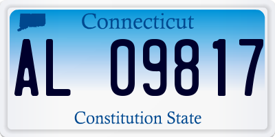CT license plate AL09817