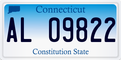 CT license plate AL09822