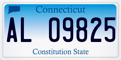 CT license plate AL09825