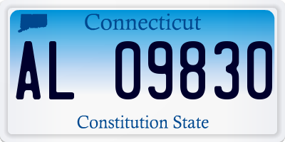 CT license plate AL09830
