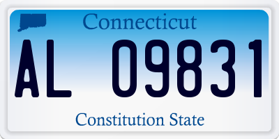 CT license plate AL09831