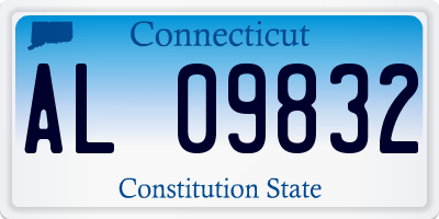 CT license plate AL09832
