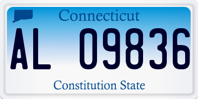 CT license plate AL09836
