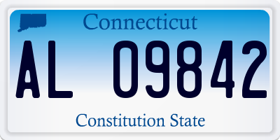 CT license plate AL09842