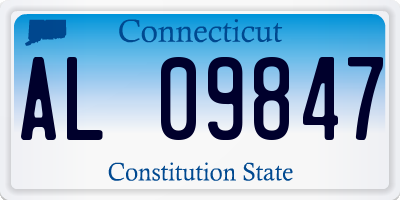 CT license plate AL09847