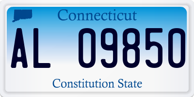 CT license plate AL09850