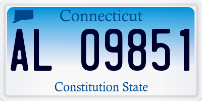 CT license plate AL09851