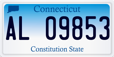 CT license plate AL09853