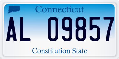 CT license plate AL09857