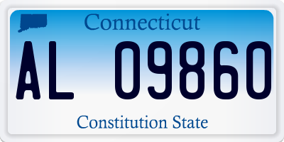 CT license plate AL09860