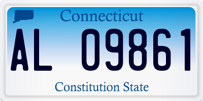CT license plate AL09861