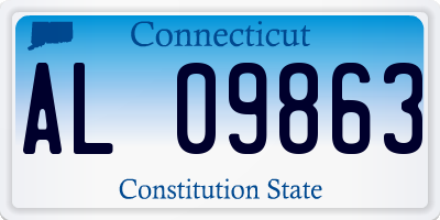 CT license plate AL09863