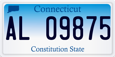 CT license plate AL09875