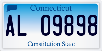 CT license plate AL09898