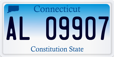 CT license plate AL09907
