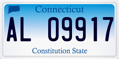 CT license plate AL09917