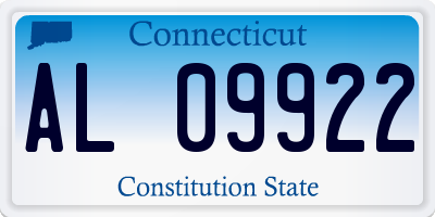 CT license plate AL09922