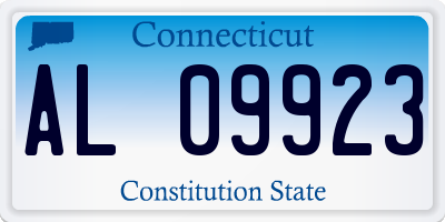 CT license plate AL09923
