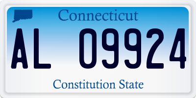 CT license plate AL09924
