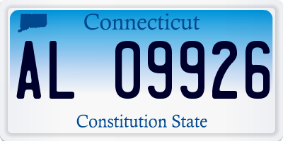 CT license plate AL09926