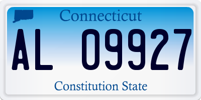 CT license plate AL09927