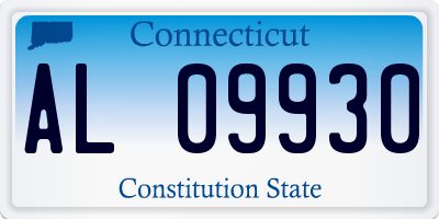 CT license plate AL09930