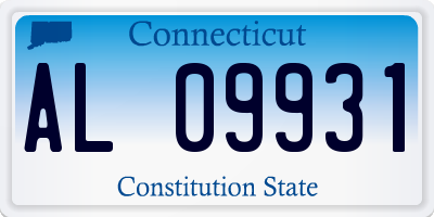 CT license plate AL09931