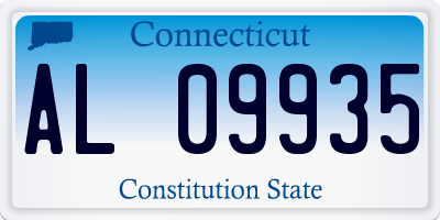 CT license plate AL09935