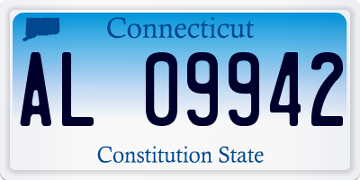 CT license plate AL09942