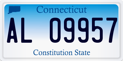 CT license plate AL09957