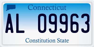 CT license plate AL09963