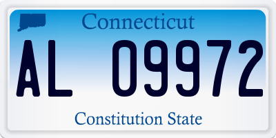 CT license plate AL09972