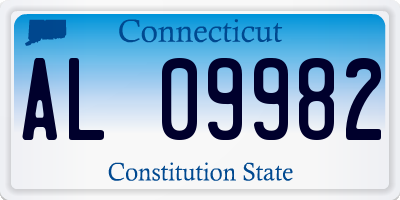 CT license plate AL09982