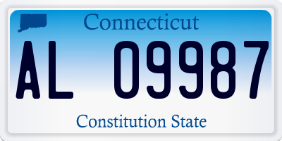CT license plate AL09987