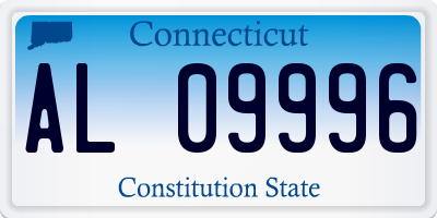 CT license plate AL09996