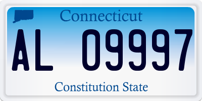 CT license plate AL09997