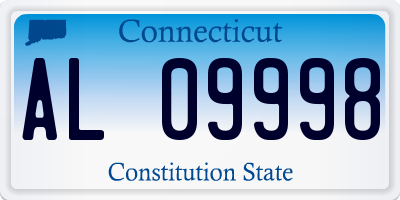 CT license plate AL09998