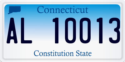 CT license plate AL10013