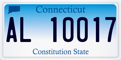 CT license plate AL10017