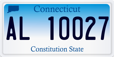CT license plate AL10027