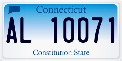CT license plate AL10071