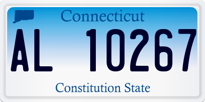 CT license plate AL10267