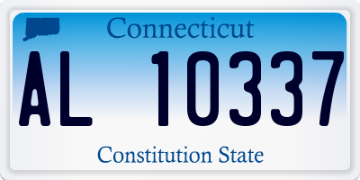 CT license plate AL10337