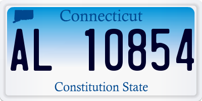CT license plate AL10854