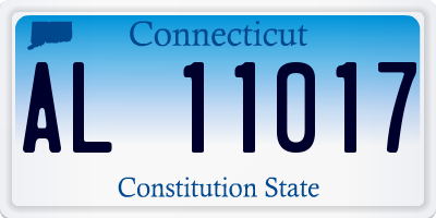 CT license plate AL11017