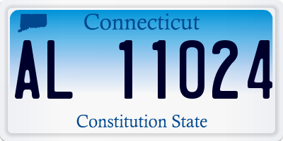 CT license plate AL11024